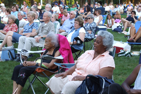 People seated on lawn