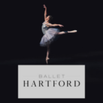 Ballerina on point Ballet Hartford logo